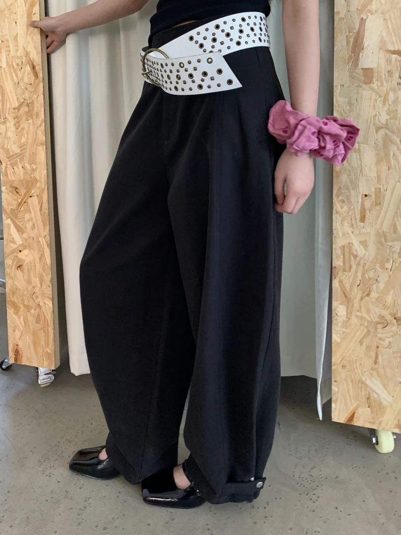 工装洗水料镰刀九分裤#66607