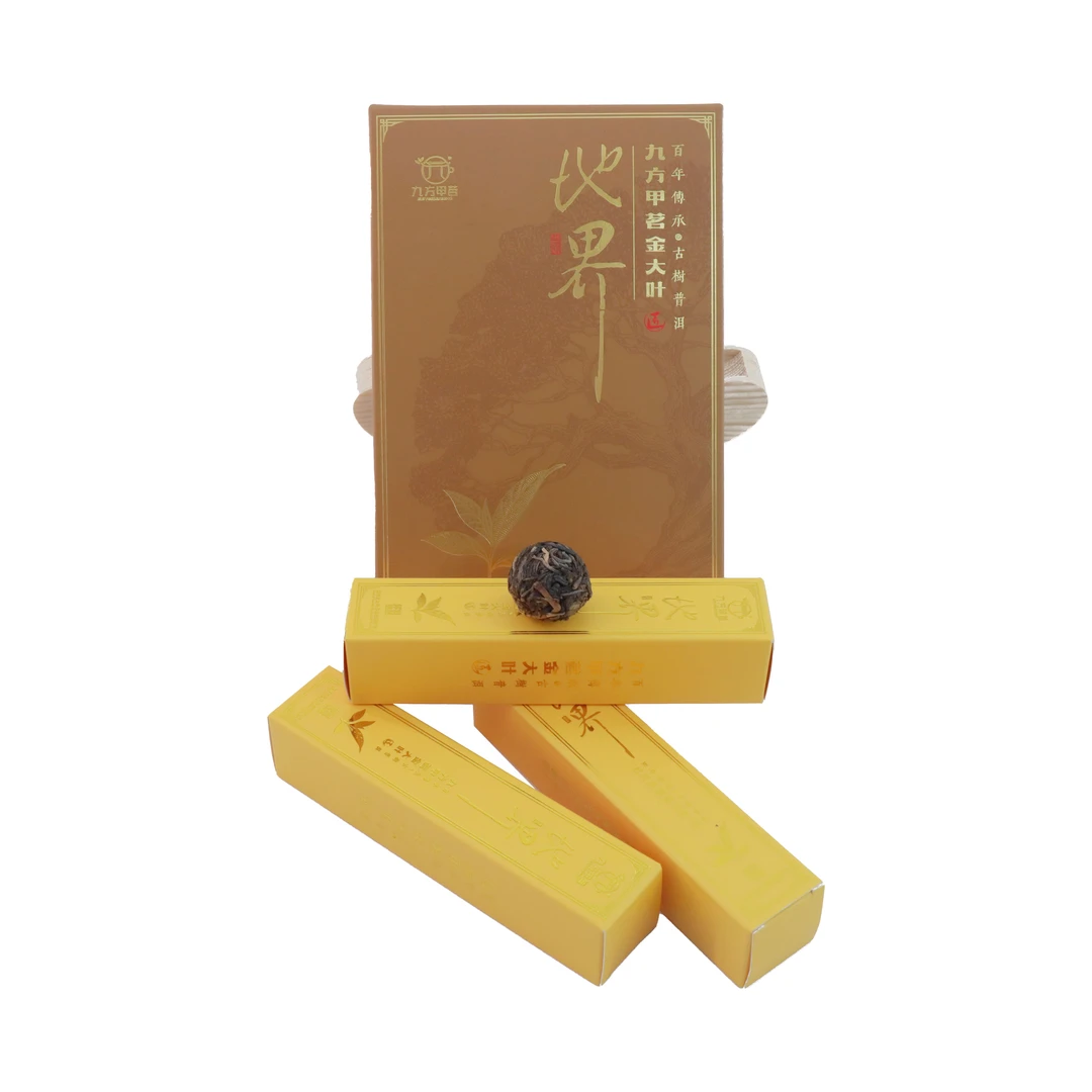 九方甲茗地界金大叶普洱生茶龙珠120g