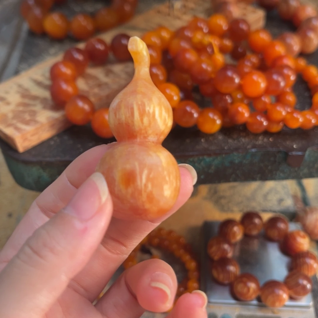 沈***料手串/手链松木（琥珀木）葫芦冰透