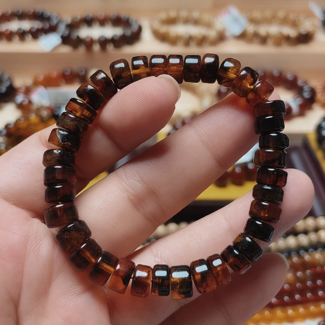 未镶嵌琥珀手链8mm
