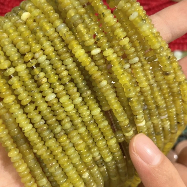 贝壳非金属2条4mm柠檬玉算盘珠