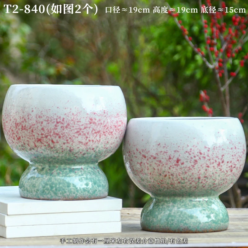 T2-840多肉花盆清仓捡漏大号盆栽陶罐大口径火锅花盆三角梅专用