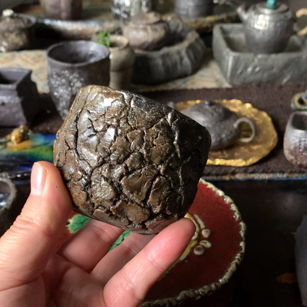 杯新*礼手工制作柴烧茶具