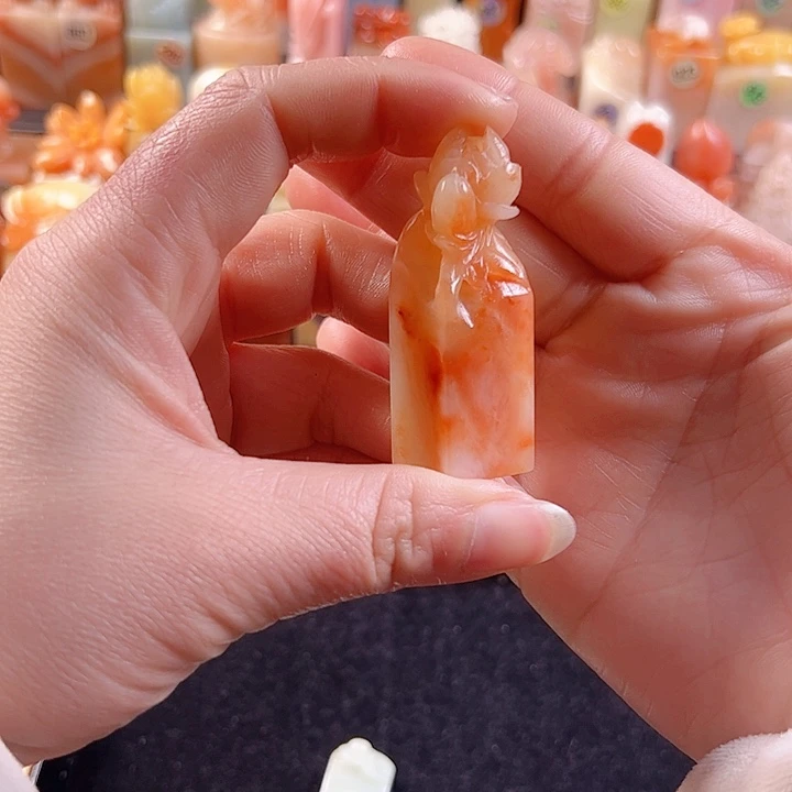 老挝石印石陈**?1.7厘米，莲花