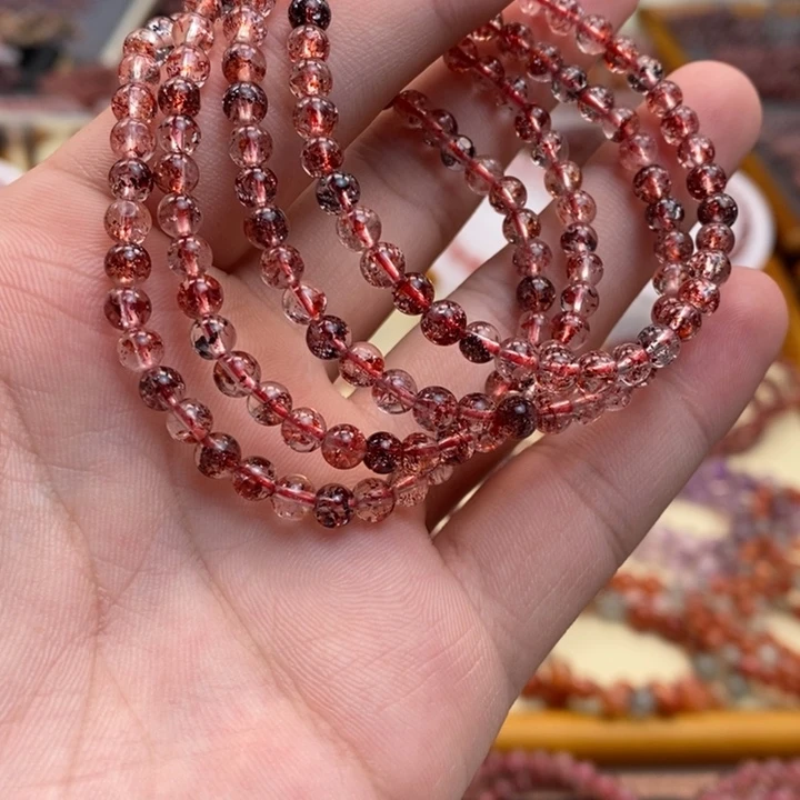 手串水晶未镶嵌全面金草莓 多样性发一