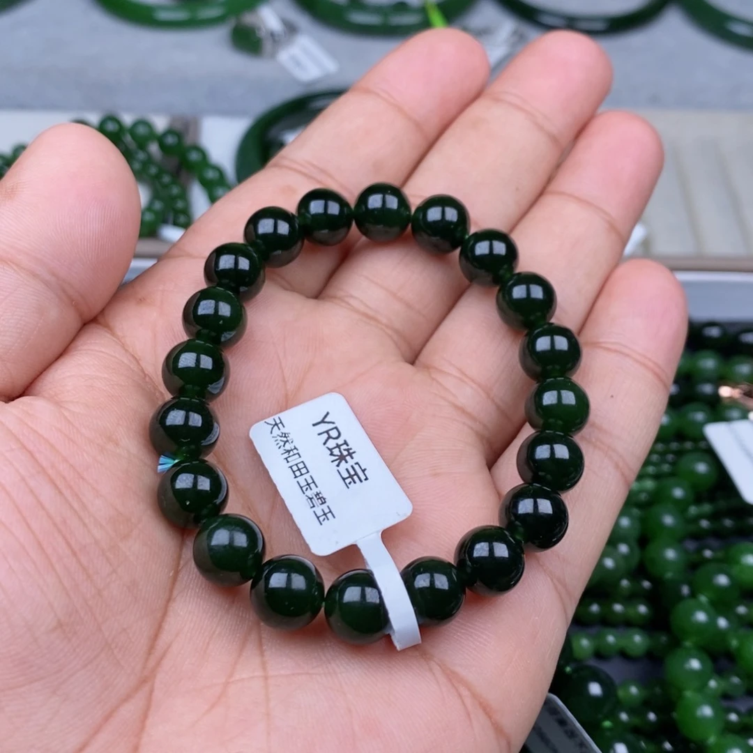 未镶嵌手串和田玉（碧玉）10mm