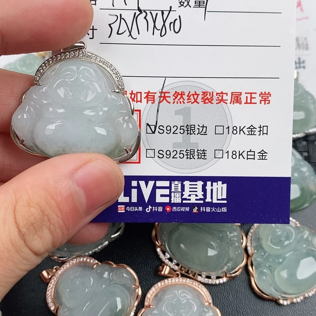 翡翠银S925镶嵌颈饰