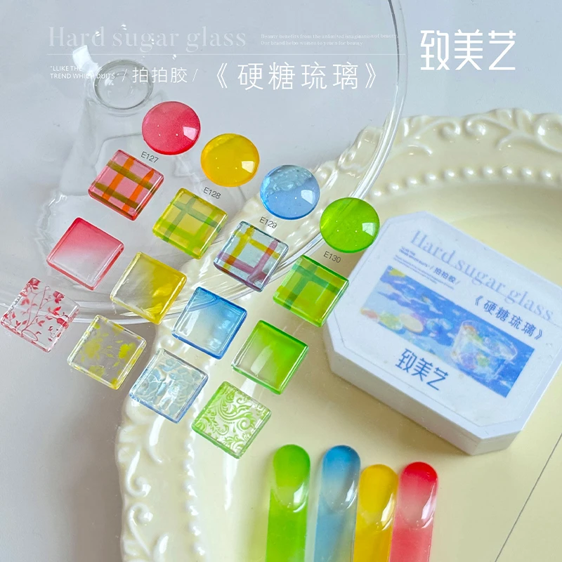 致美艺夏季冰透糖果固态琉璃拍拍胶多巴胺彩绘可擦洗转印拍拍胶