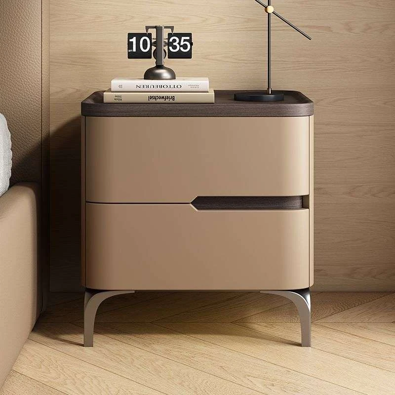 实木加厚床头柜卧室家用现代简约轻奢高级床边柜小型储物柜床头