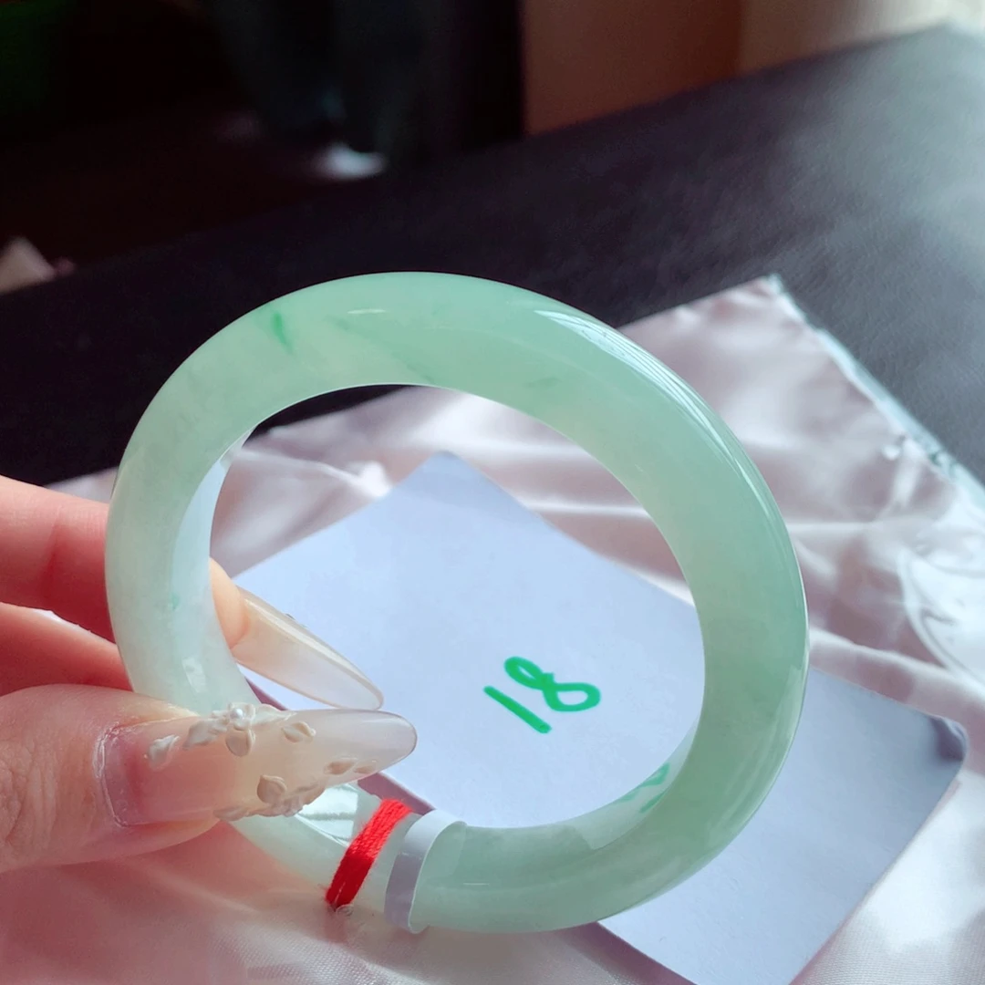 未镶嵌手镯翡翠天然缅甸翡翠A货手镯 18号