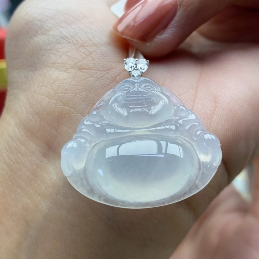 翡翠18K金镶嵌颈饰吊坠31