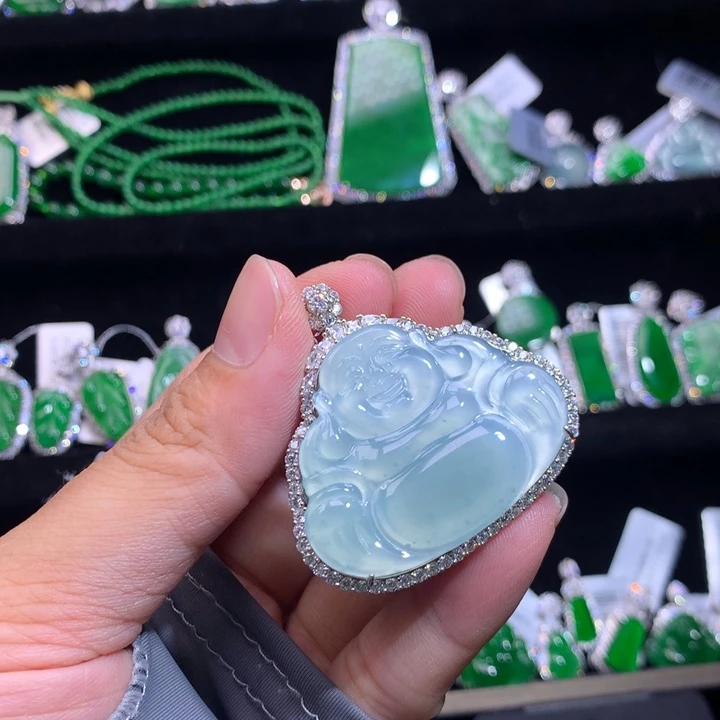 【闪购商品】颈饰银S925镶嵌翡翠天然翡翠