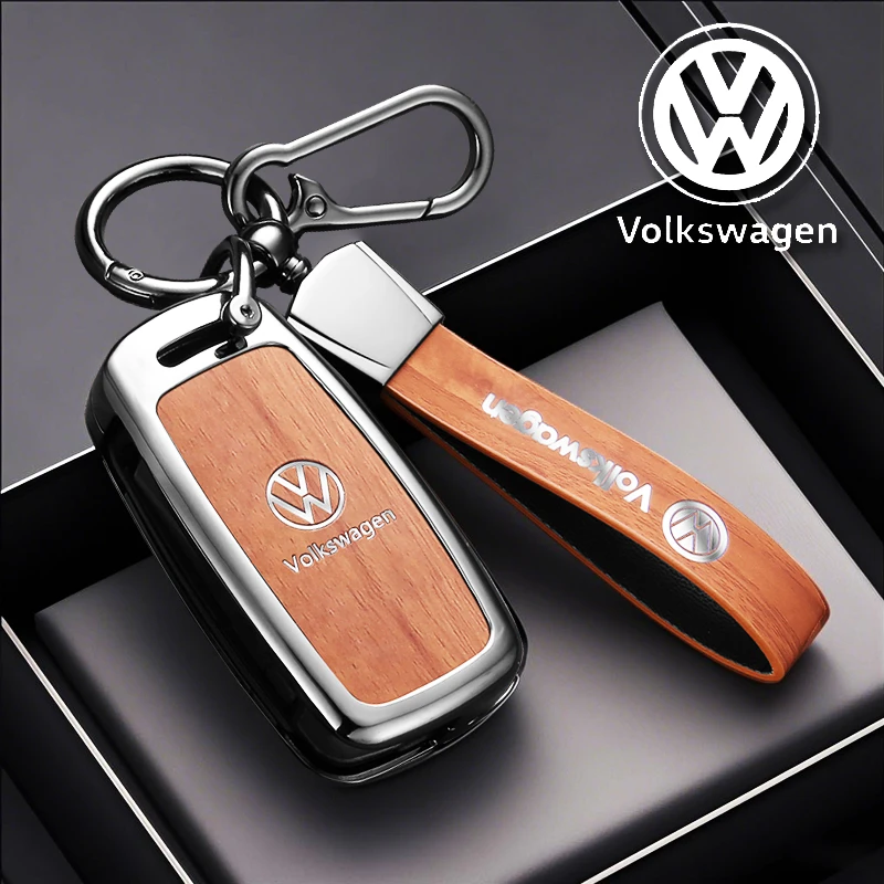 适用大众桑塔纳车钥匙套速腾朗逸老款宝来polo高尔夫扣包壳高级感