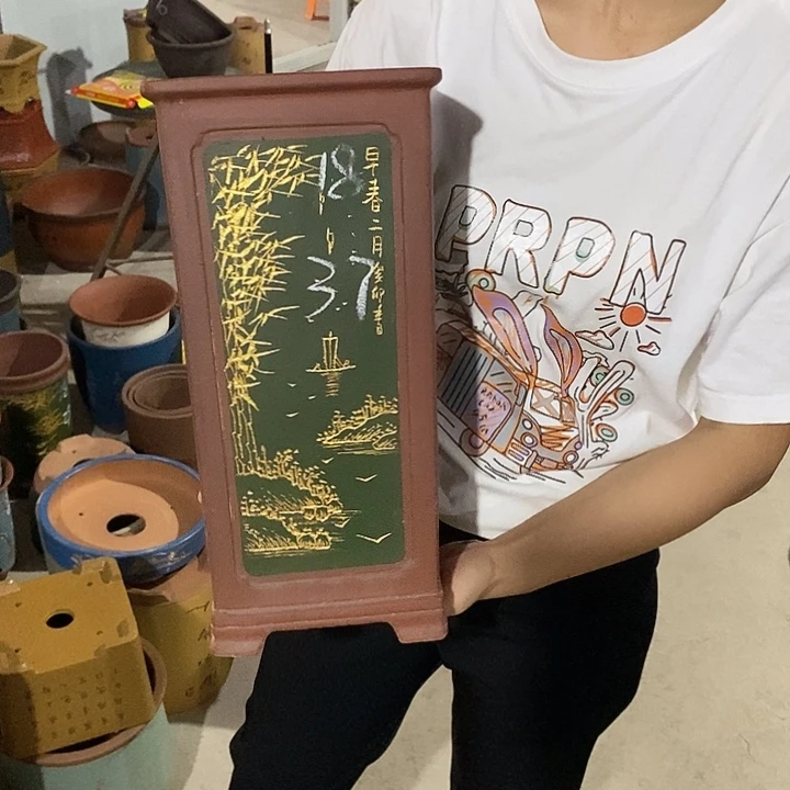 紫砂花盆紫砂花盆