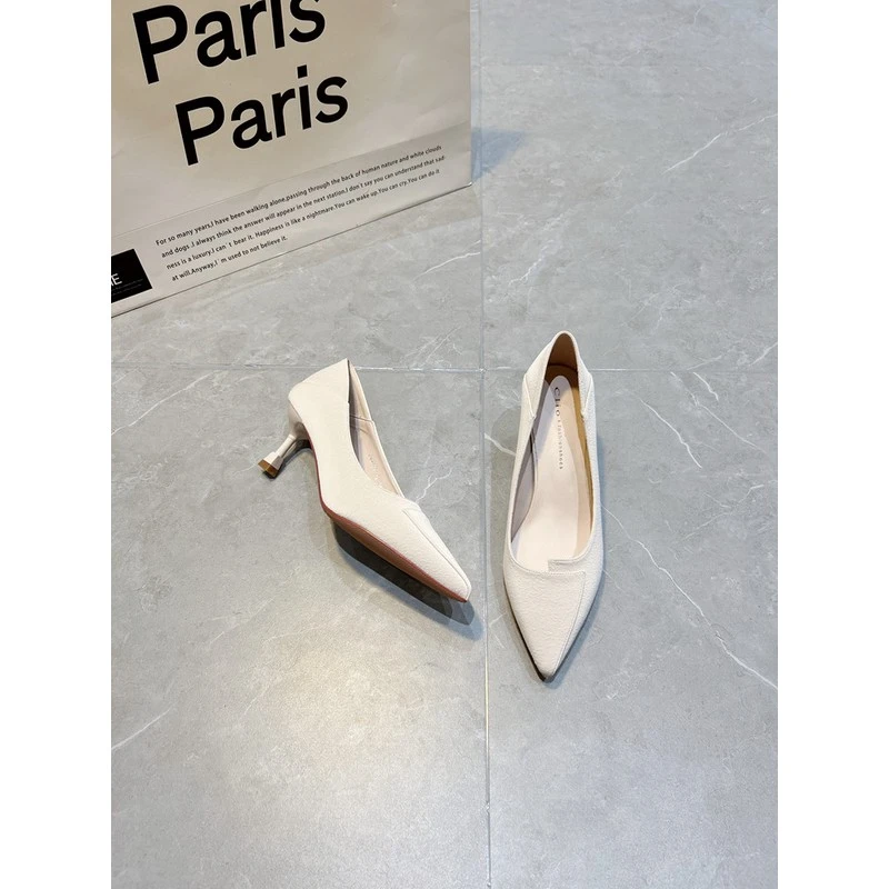 【DR设计师联名】单鞋女夏中跟细跟高跟鞋2025秋季新款百搭通勤黑