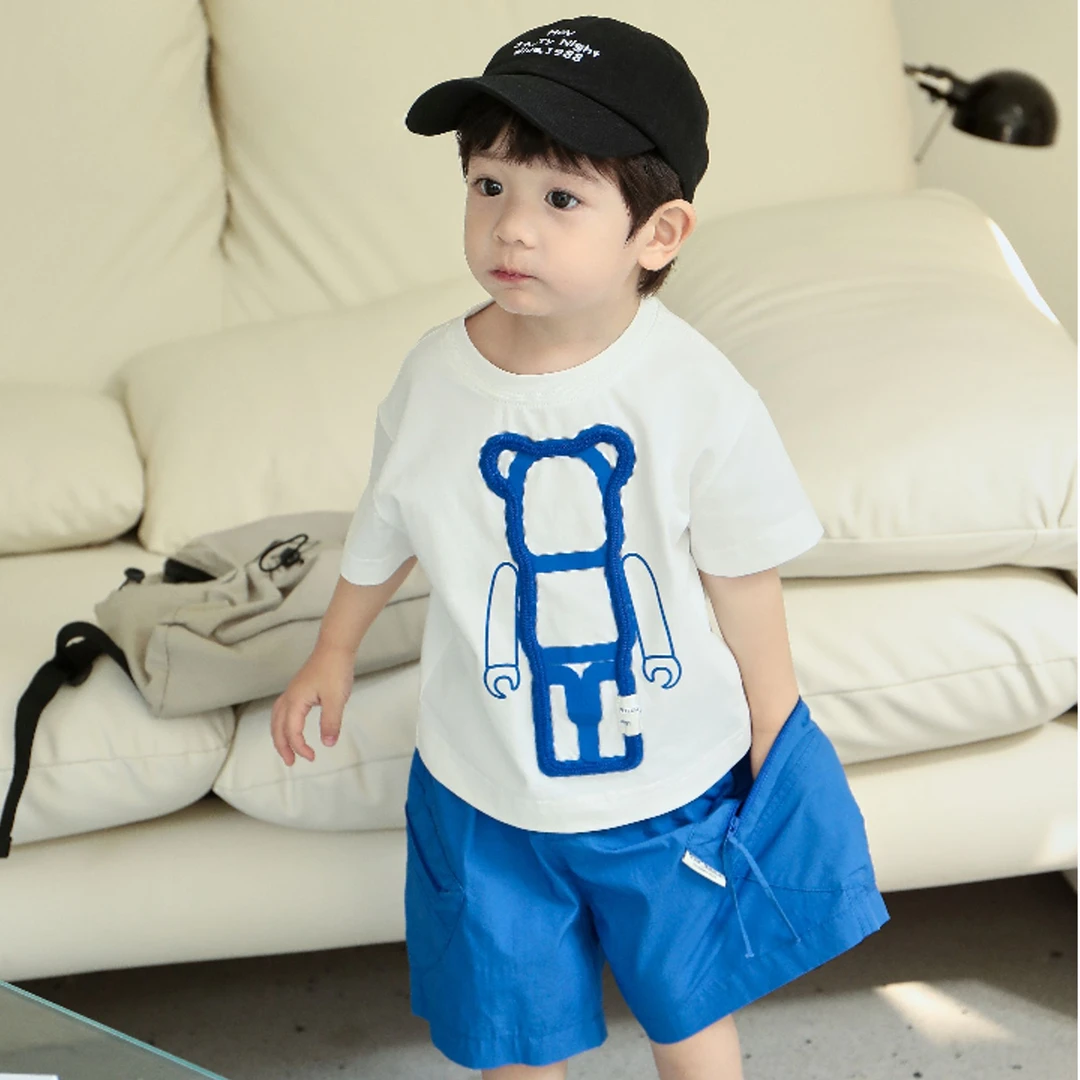 2025男童夏装印花短袖新款时尚T恤卡通防汗111