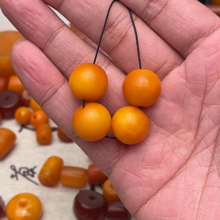 添****琥珀未镶嵌裸石蜜蜡珠子