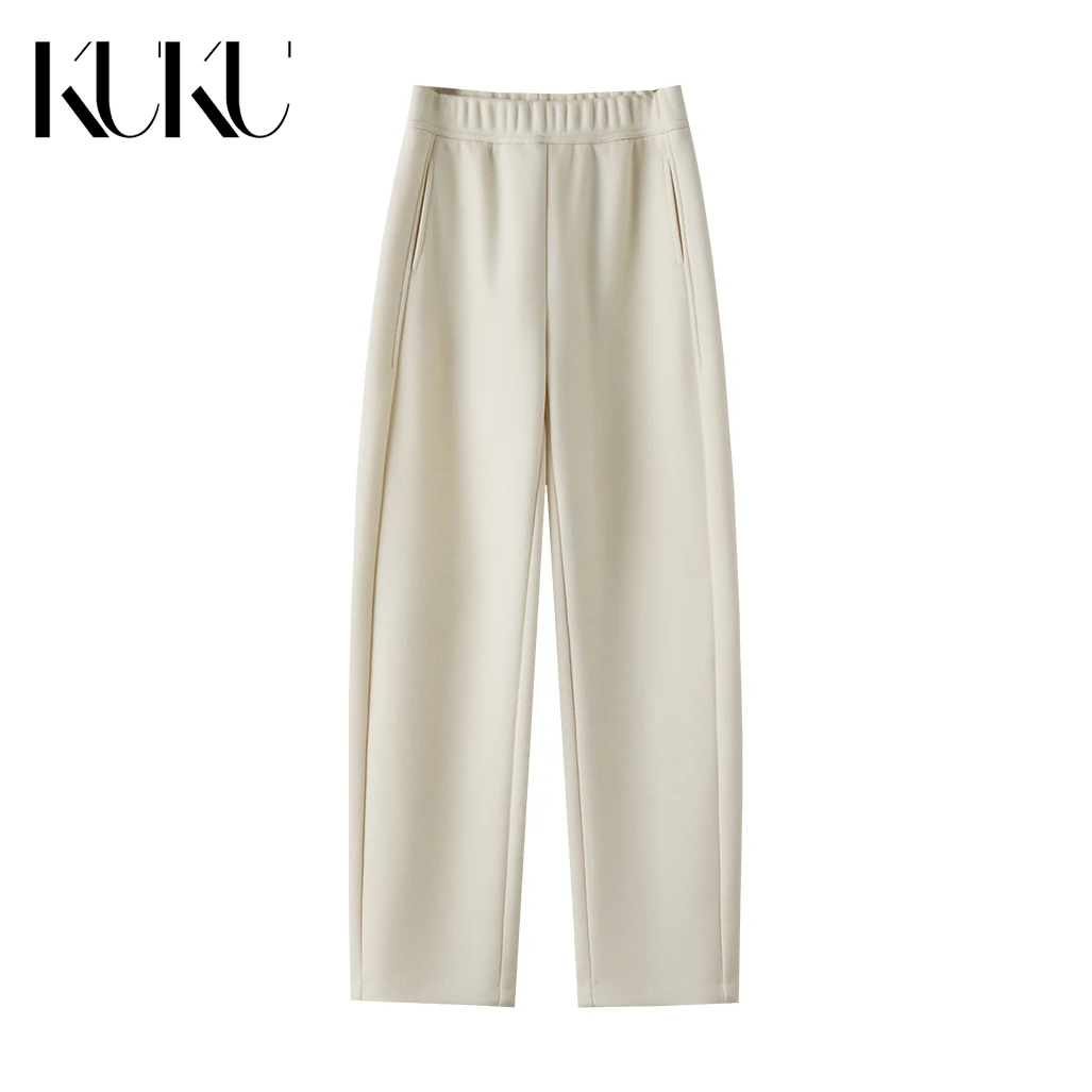 2025春季新款显瘦休闲百搭时尚垂感窄板弯刀裤7929