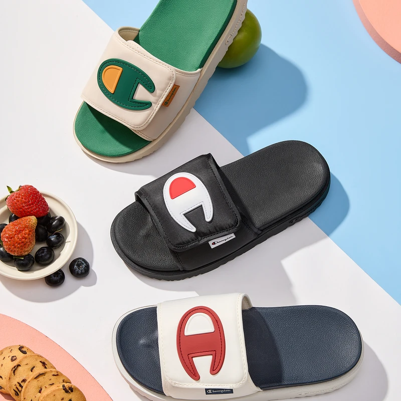 Champion冠军女鞋拖鞋透气外穿厚底运动拖鞋凉拖男凉鞋U5AFASU23