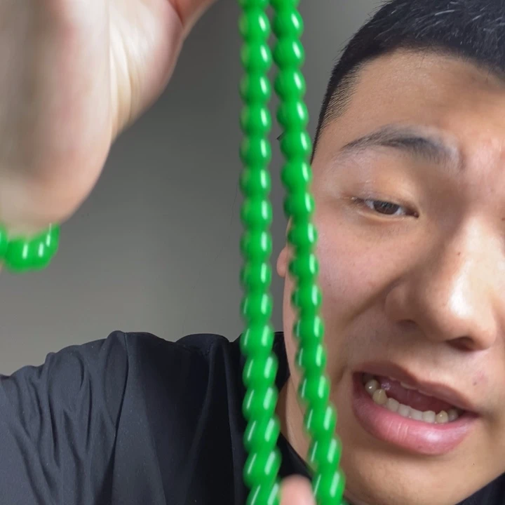 项链未镶嵌翡翠高端时尚10mm木左毛衣链