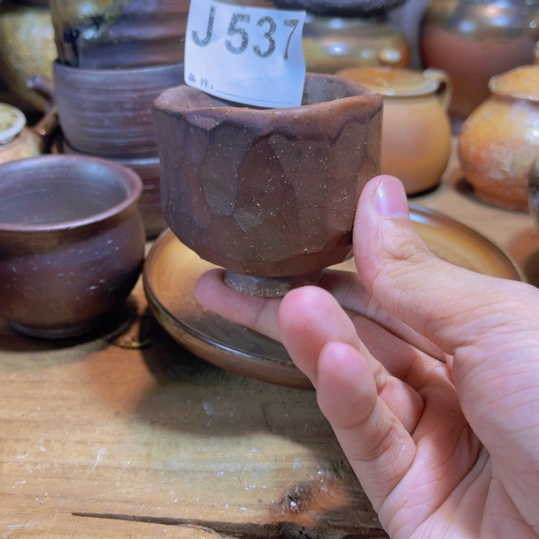 纯手工制作工艺（柴烧）裸烧纯手工制作柴烧杯537