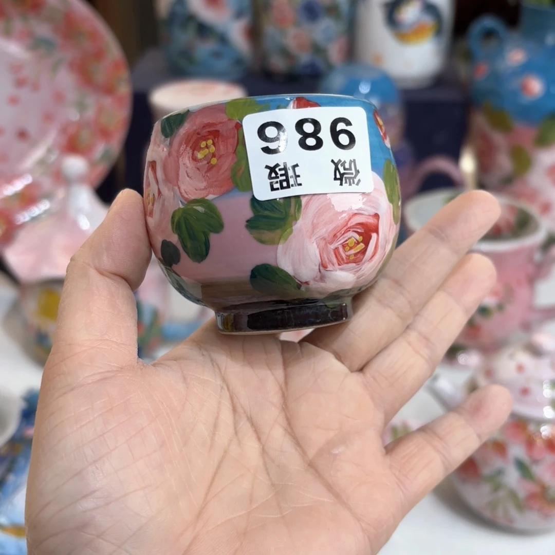 景德镇手绘高温釉下彩陶瓷茶具