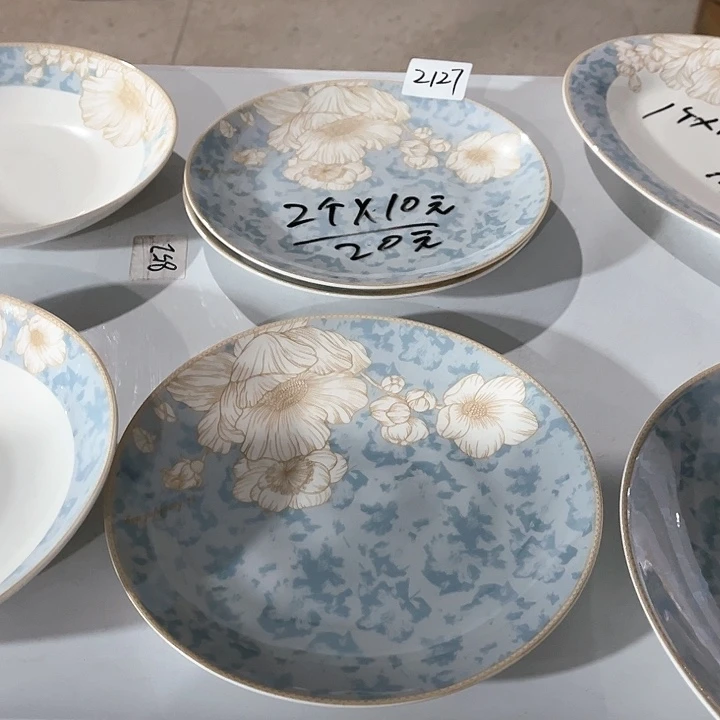 碗美好时光八寸浅盘两个，口径20.5厘米
