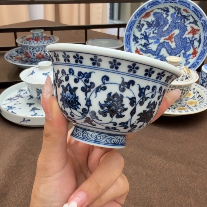 摆件景德镇陶瓷杯杯杯