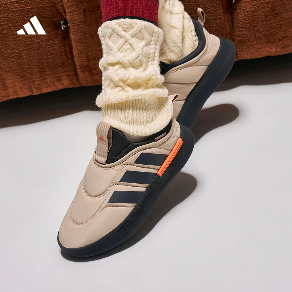 阿迪达斯 马年红品ADIPUFF面包鞋型男女款经典运动鞋棉鞋 IF4227