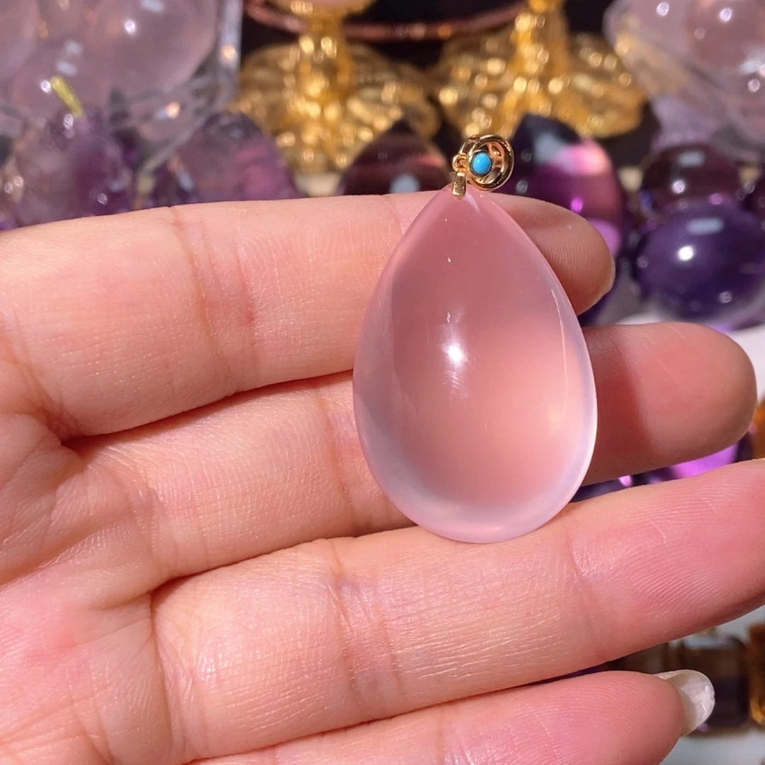 颈饰18K金镶嵌水晶