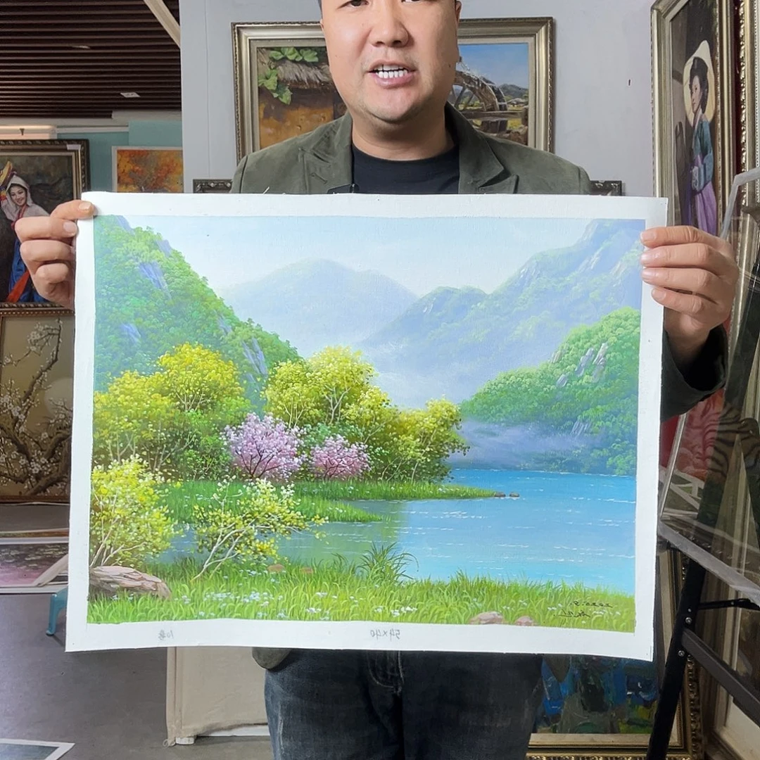 油画朝鲜艺术家哈哈