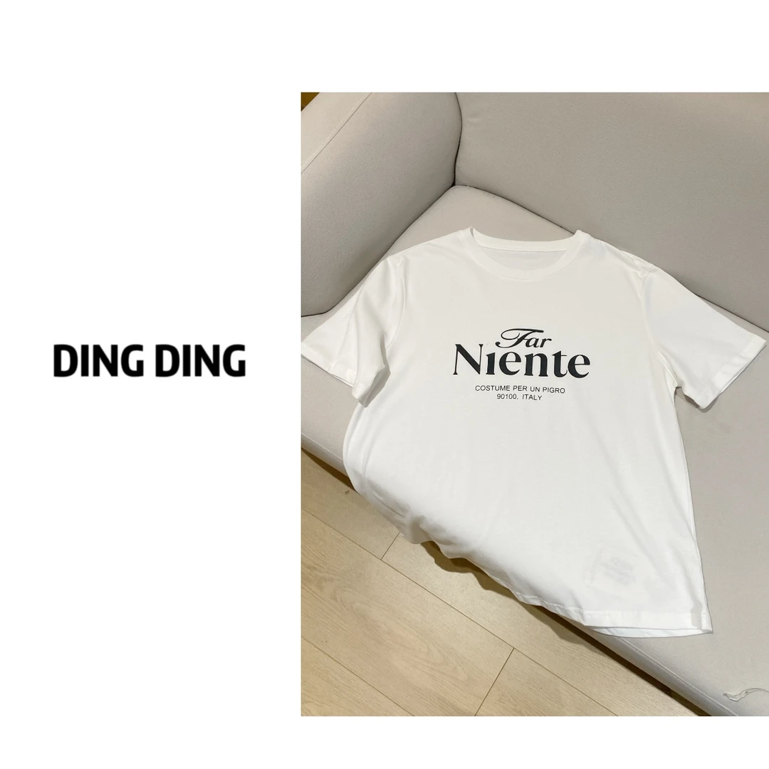 DDY～美式闪耀不撞款个性字母T恤