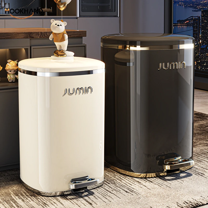 家用2025新款带盖卫生间厕所脚踏式厨房大容量宿舍客厅纸篓垃圾桶