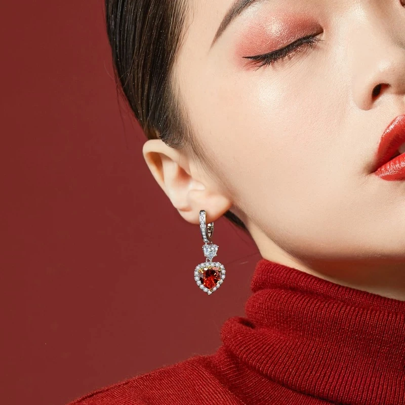 铜合金耳饰 泰坦尼克号同款海洋之心系列耳环女士设计师款2022