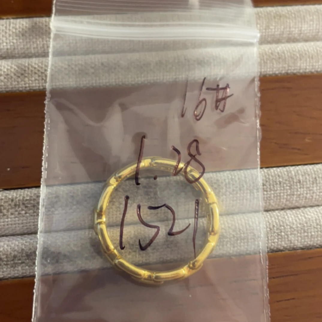 克重1.28 16号 链条戒指 足金999