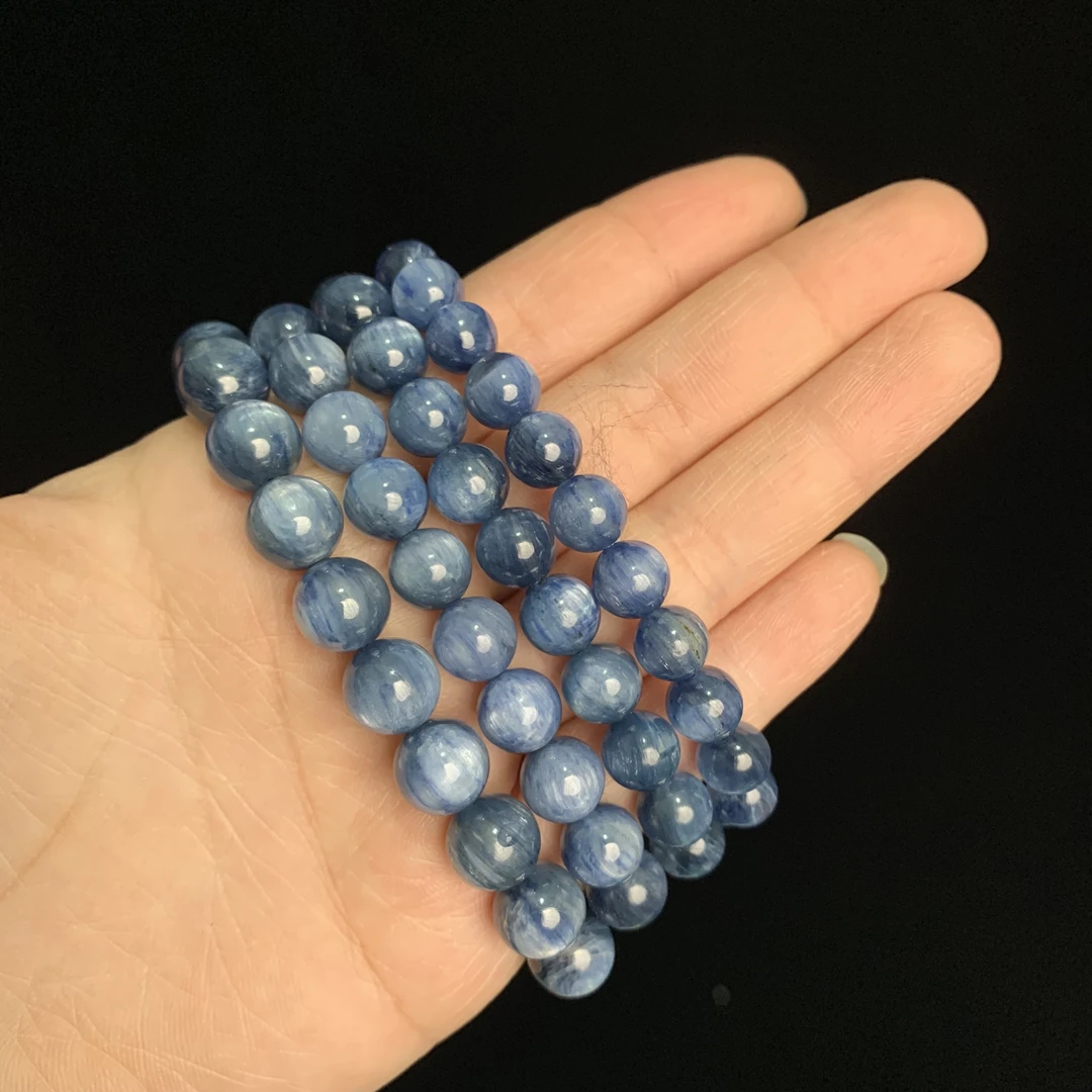 含辰砂工艺品含辰砂梵高星空蓝晶石手串E4003多样式发其一