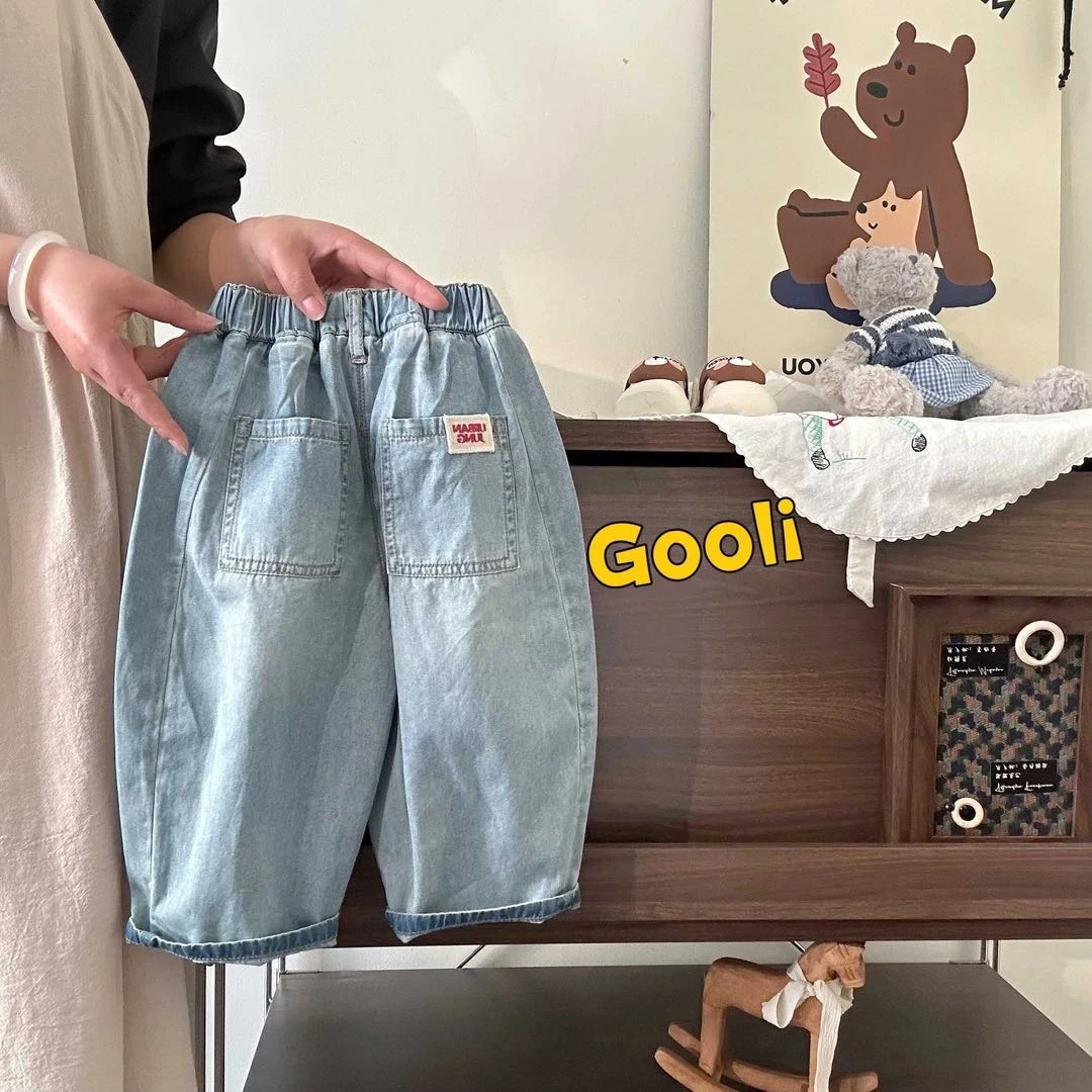 儿童夏季超软薄款牛仔裤夏季百搭牛仔裤宝宝韩版宽松休闲直筒裤