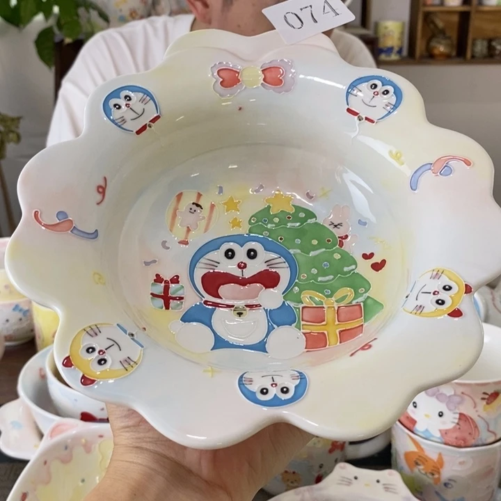 瓷片景德镇釉下彩手绘