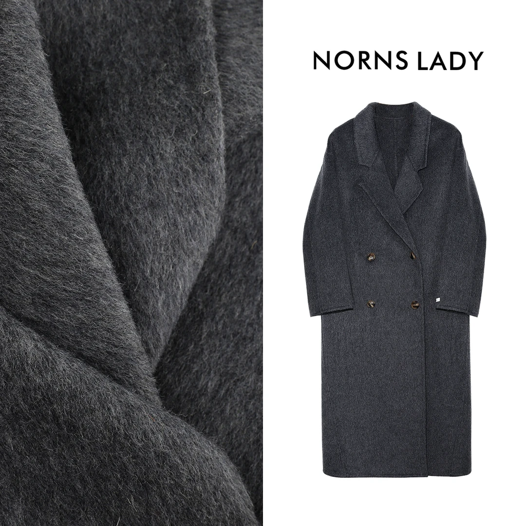 Norns Lady诺恩-秋冬新款百搭经典双排扣四筒羊毛大衣 T24WE50318