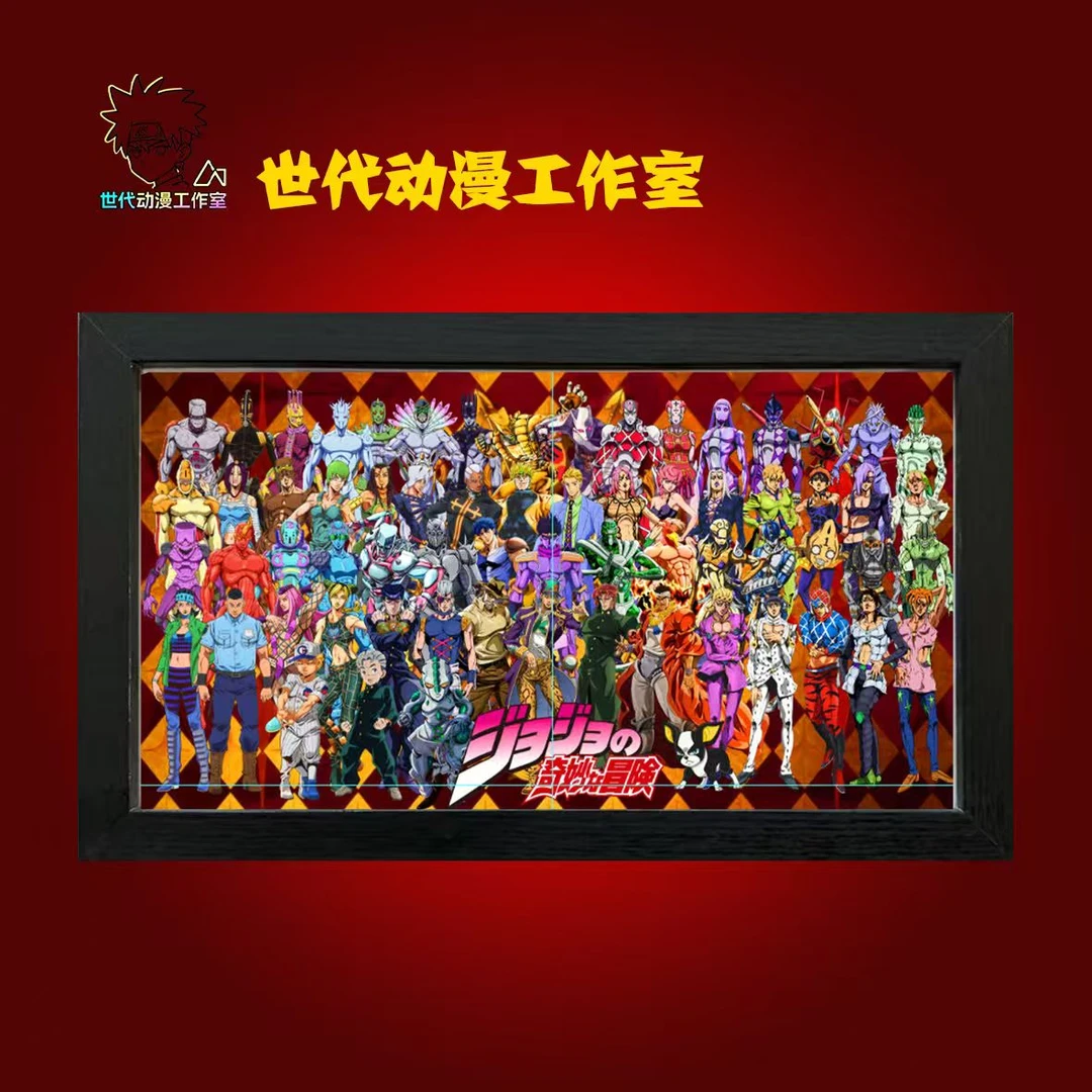【JOJO】15.5*26.5JOJO大合集全家福立体镂空装饰画摆件S003
