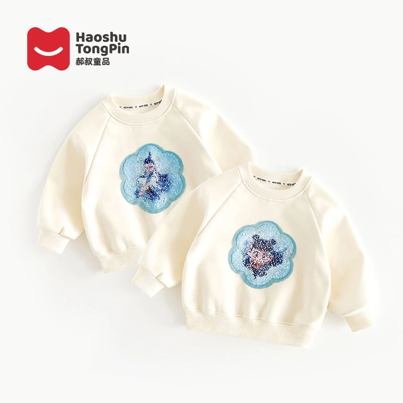 现货【哪吒】郝叔童品春季新款洋气时尚亮片卫衣2025韩版百搭HQ5130