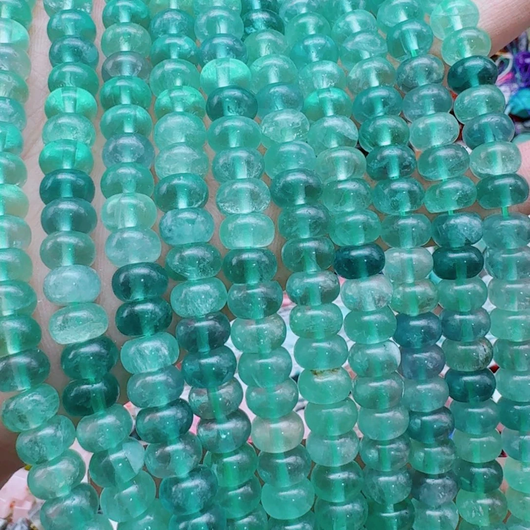 玛瑙/玉髓合金珠宝半成品8萤石算盘一条