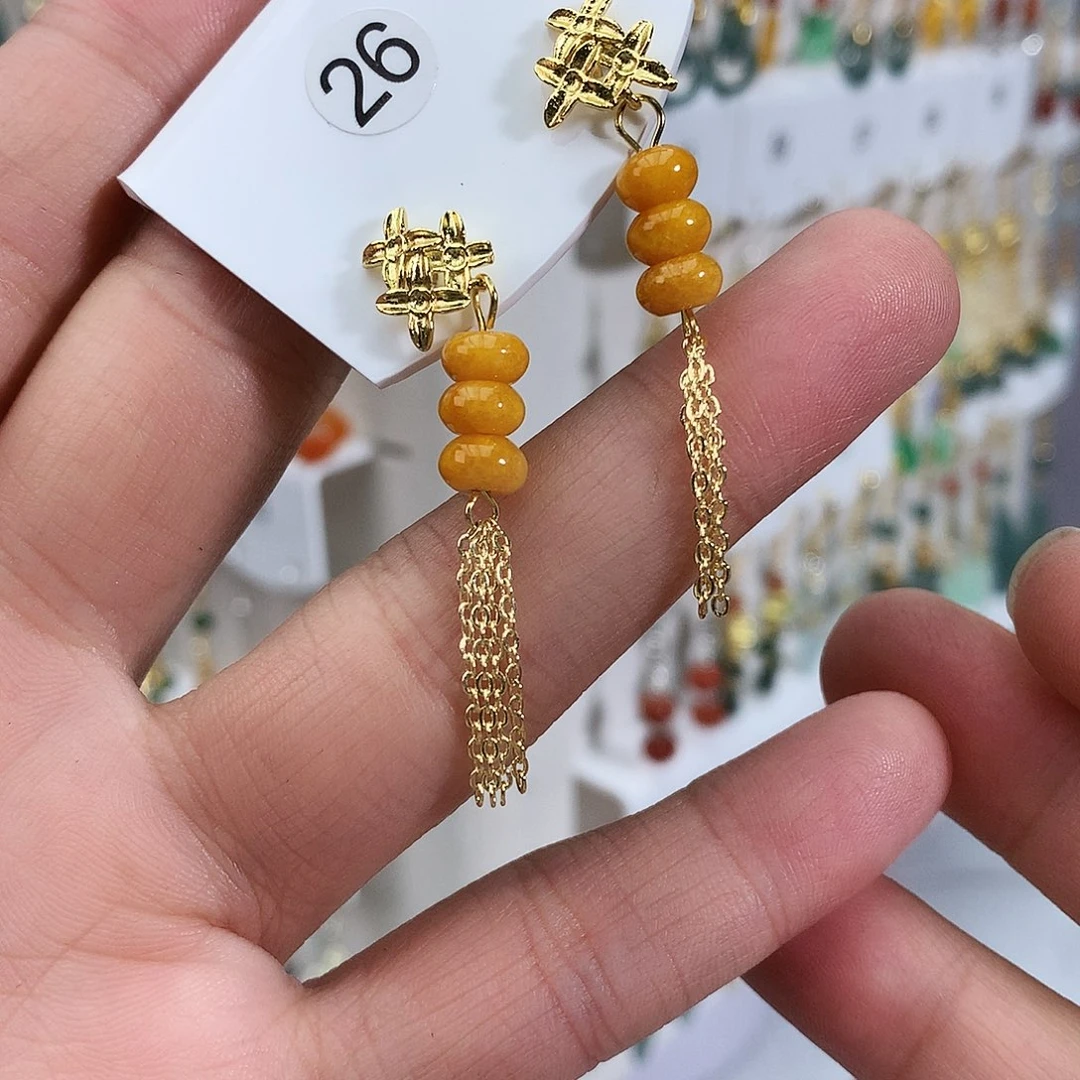 翡翠未镶嵌耳饰26