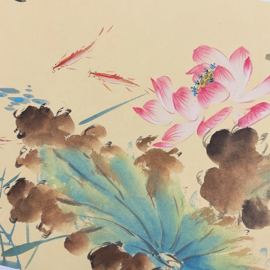 国画纯手绘山水花鸟作品