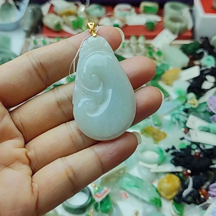 翡翠银S925镶嵌颈饰8