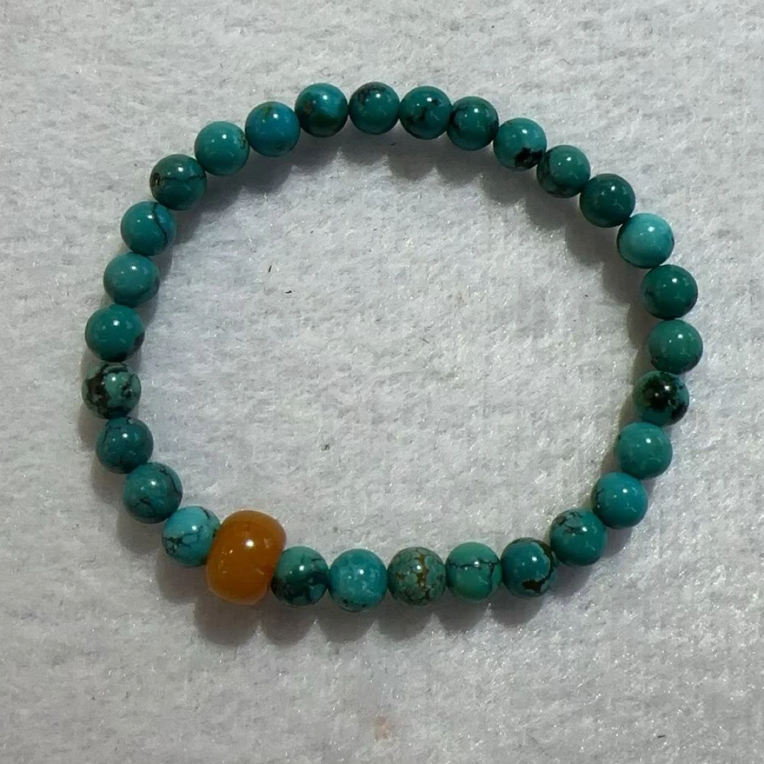 合金石英石手链 美松圆珠手串约6mm