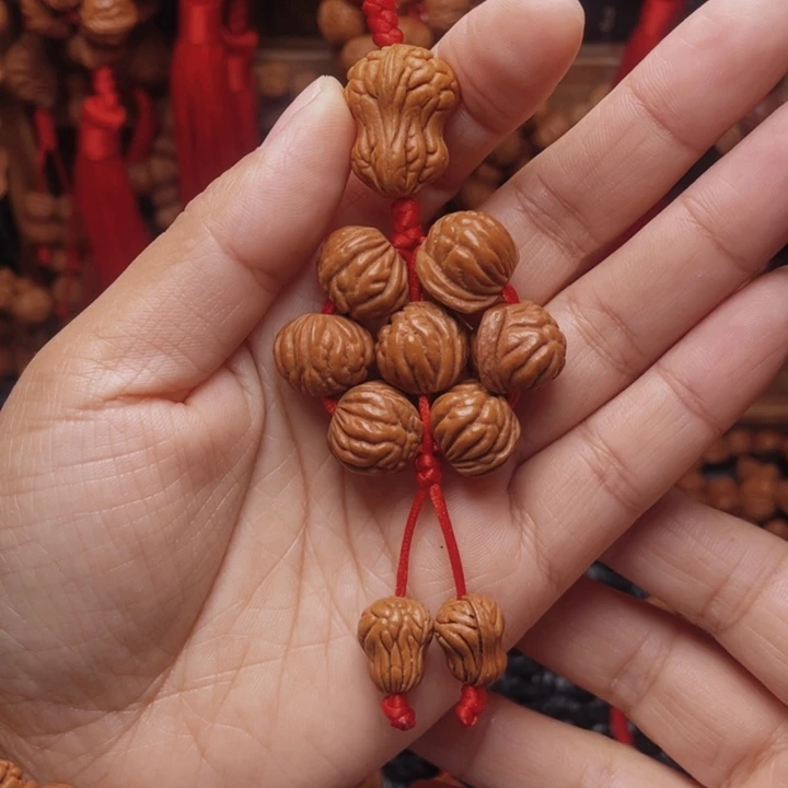 木质类龙纹桃枭挂件