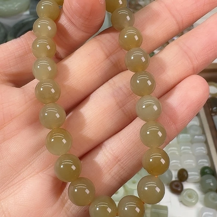 遗***地和田玉（糖玉）未镶嵌手链拍2