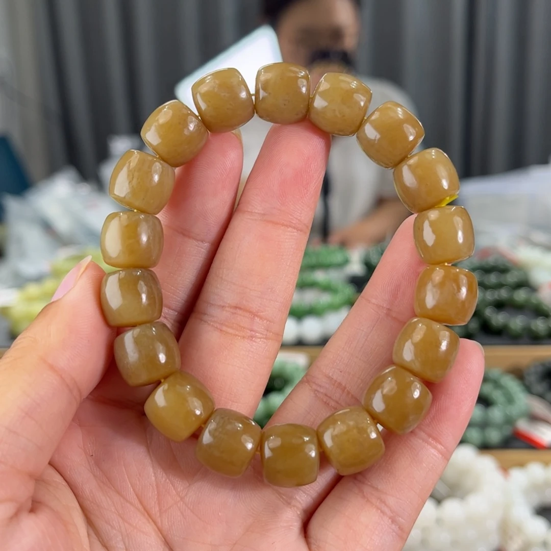 手串未镶嵌和田玉新疆且末红糖卡12直切