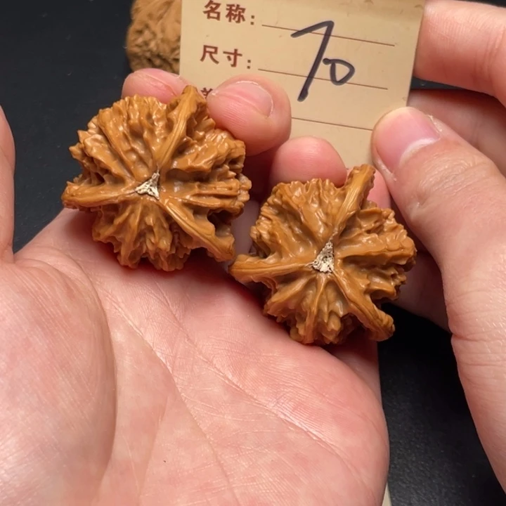 文玩核桃把件三棱40尺以打底70